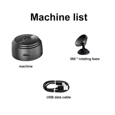 Portable surveillance camera for home with 360 degree rotating base and USB data cable by kabayanmart