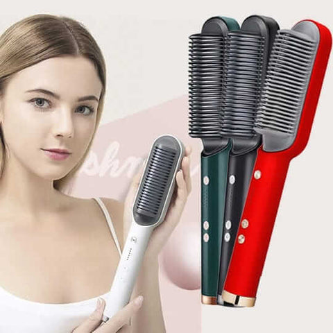 Electric Hair Straightening Brush - Gulf Gadget